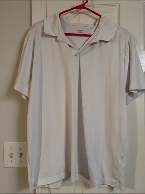 4/$15 Men's White Performance Polo Shirt